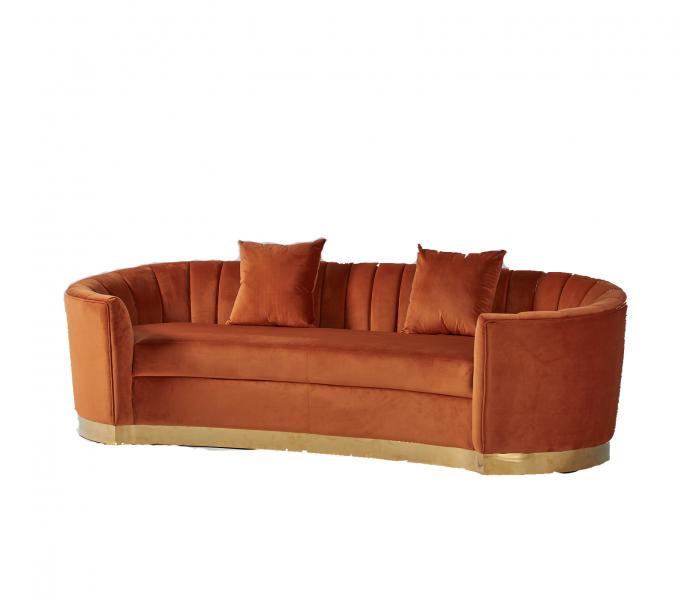 Nowoczesna sofa w europejskim stylu z pomarańczowym aksamitem 1
