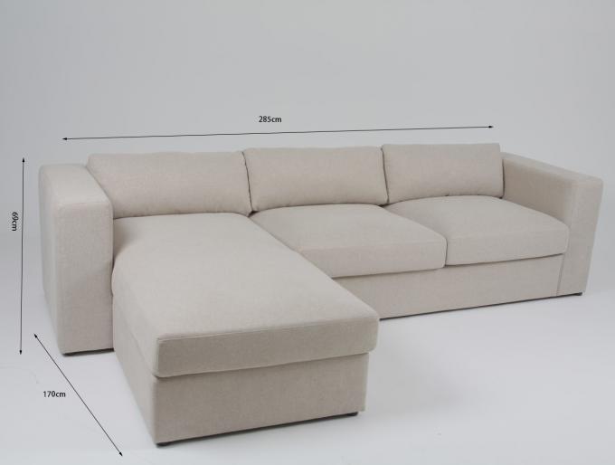 Współczesna 3-osobowa sofa w kształcie litery L z białego aksamitu 2