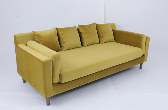 kupować Dostosowana nowoczesna aksamitna sofa do salonu z drewnianą ramą produkcja online