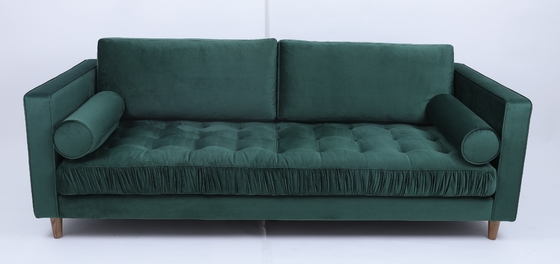 kupować Nowoczesna zaawansowana sofa z tkaniny aksamitnej z drewnianą ramą do mebli domowych produkcja online