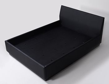 kupować Czarne winylowe, w pełni tapicerowane łóżko hotelowe typu king-size z czarną laminowaną podstawą produkcja online