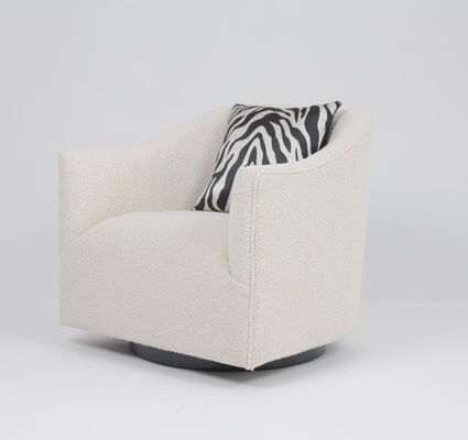 kupować Nowoczesny salon z luksusową tkaniną Fluffy Single Beige Fotel produkcja online