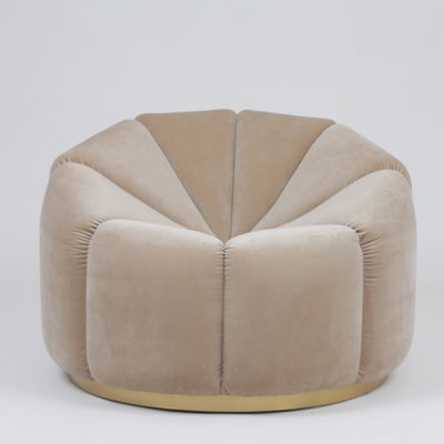 kupować Meble do salonu Pojedyncza, aksamitna sofa wypoczynkowa w kształcie dyni z metalową podstawą produkcja online