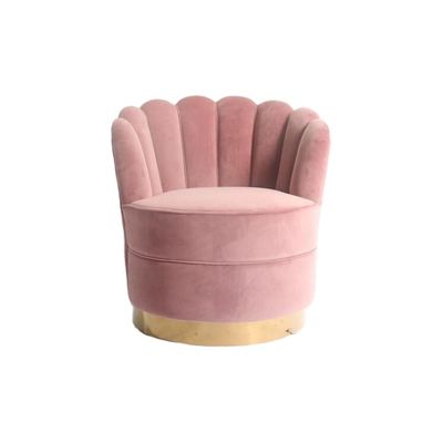 kupować Nowoczesna sofa w kształcie kwiatu W76cm z aksamitnej tkaniny ze złotą podstawą SS produkcja online