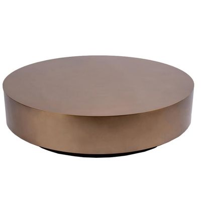 kupować DIA120x30cm Okrągły czarny stolik kawowy ze stali polerowanego mosiądzu Top Brass produkcja online