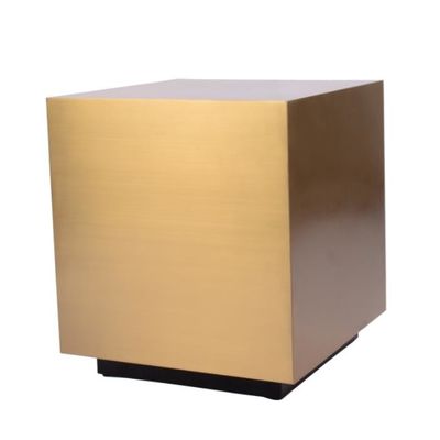 kupować Polerowany mosiądz Czarna stal Kwadratowy stolik kawowy do salonu 50x50x55cm produkcja online