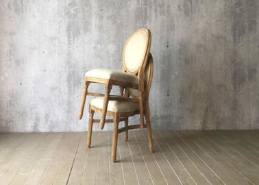 Dobra cena. Eleganckie dębowe krzesła do jadalni z okrągłym oparciem Tkanina rekreacyjna dla hotelu / restauracji w Internecie