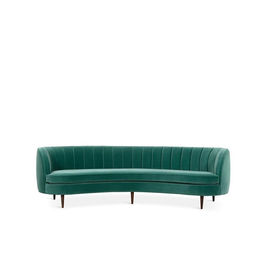 Dobra cena. Tapicerka Velvet Fabric Sofa Krzesło Zakrzywione oparcie Prosty design Nowoczesna z czarną sofą z litego drewna w Internecie