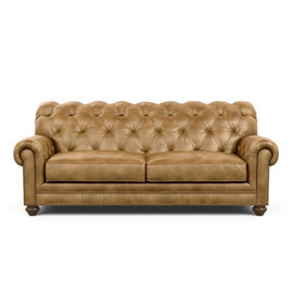 Dobra cena. Sofa w stylu antycznym 3-osobowa kanapa Chesterfield Tufted Sofa z prawdziwej skóry w Internecie