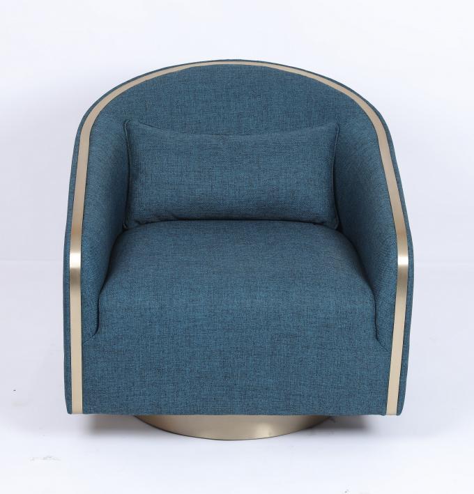 Nowoczesna wygodna niebieska tkanina Pojedynczy fotel Fotel Sofa Do sypialni hotelowej 1