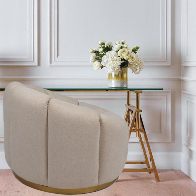 Meble do salonu Pojedyncza, aksamitna sofa wypoczynkowa w kształcie dyni z metalową podstawą 3