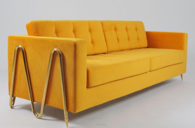 Nowoczesna sofa do salonu z aksamitną tapicerką 2240x960x820mm 5