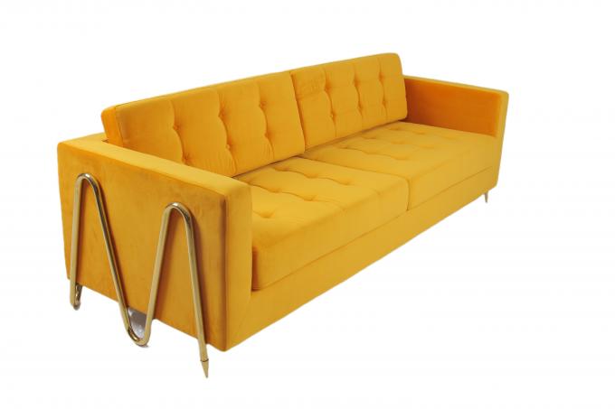 Nowoczesna sofa do salonu z aksamitną tapicerką 2240x960x820mm 2